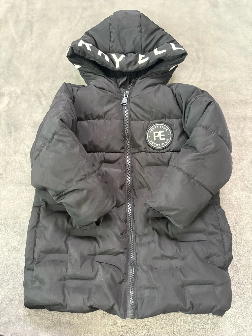 Perry Ellis Boys Winter Puffer Hooded Coat